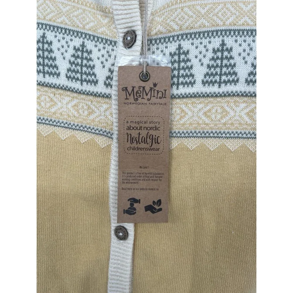 NWT Me Mini‎ Norwegian Fairytale Kids Cardigan Size 5/6 Organic Cotton